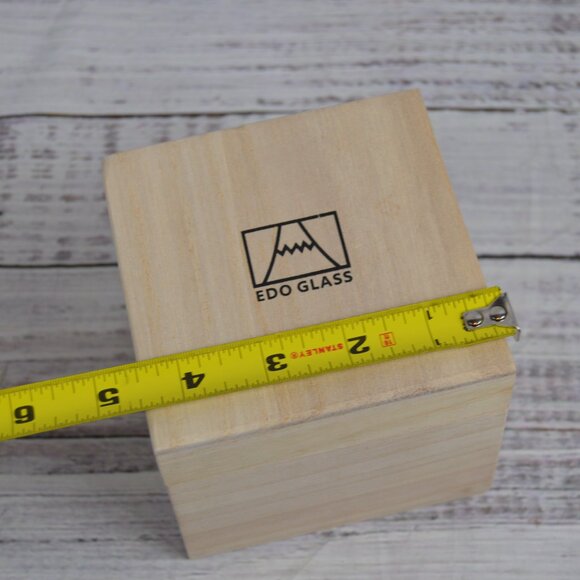 Edo Kiriko Glass Whiskey Glass Drinkware Stars 7.4 oz Coaster & Box NEW - Picture 10 of 16